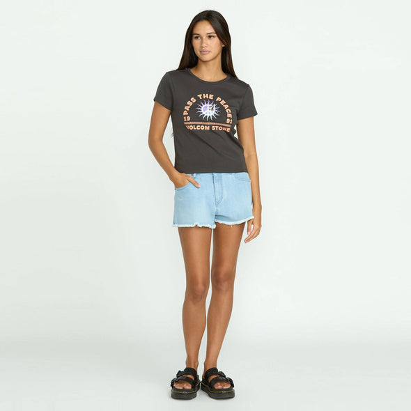 VOLCOM Women's Have A Clue Tee - Vintage Black