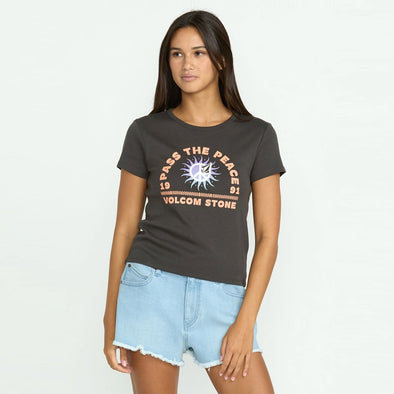 VOLCOM Women's Have A Clue Tee - Vintage Black