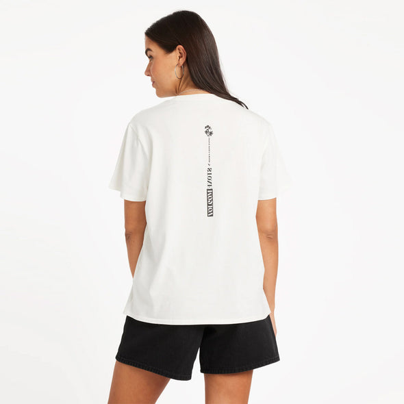VOLCOM Women's Lock It Up Tee - Star White