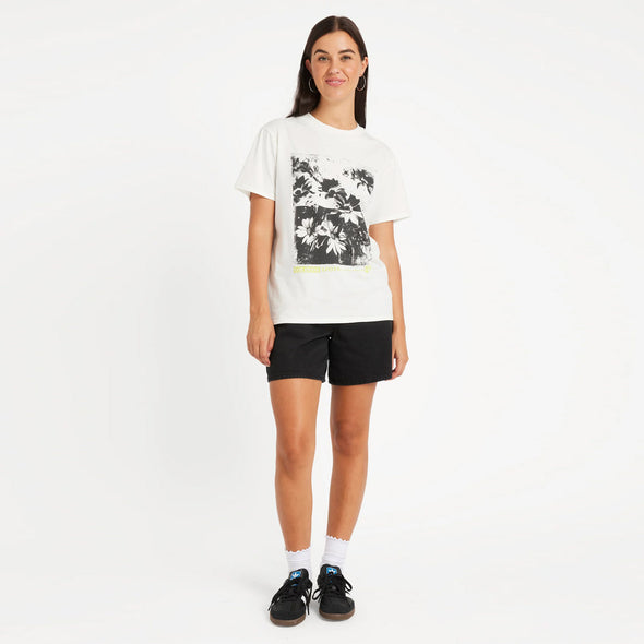 VOLCOM Women's Lock It Up Tee - Star White