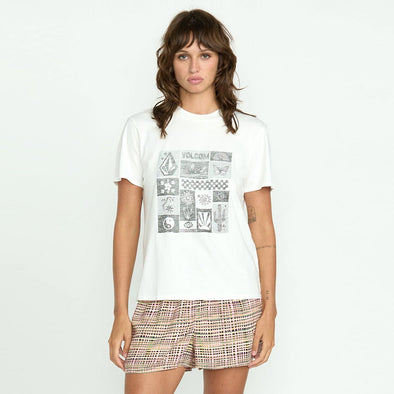 VOLCOM Women's Lock It Up Tee - Star White