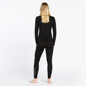 VOLCOM Women's Merino Blend Base Layer Crew - Black