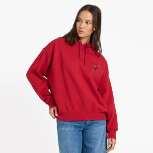 VOLCOM Women's Moove On Pullover - Deep Red