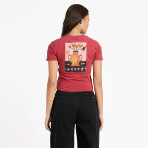 VOLCOM Women's Moove On Tee - Deep Red