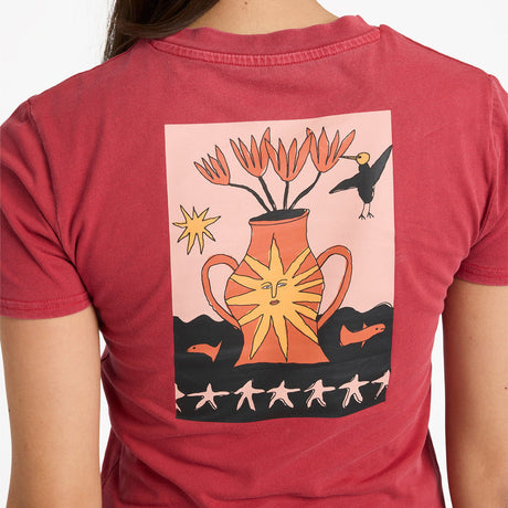 VOLCOM Women's Moove On Tee - Deep Red