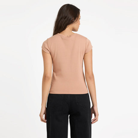 VOLCOM Women's Not Ur Baby Tee - Pale Khaki