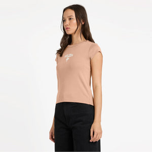 VOLCOM Women's Not Ur Baby Tee - Pale Khaki