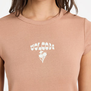 VOLCOM Women's Not Ur Baby Tee - Pale Khaki