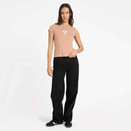 VOLCOM Women's Not Ur Baby Tee - Pale Khaki