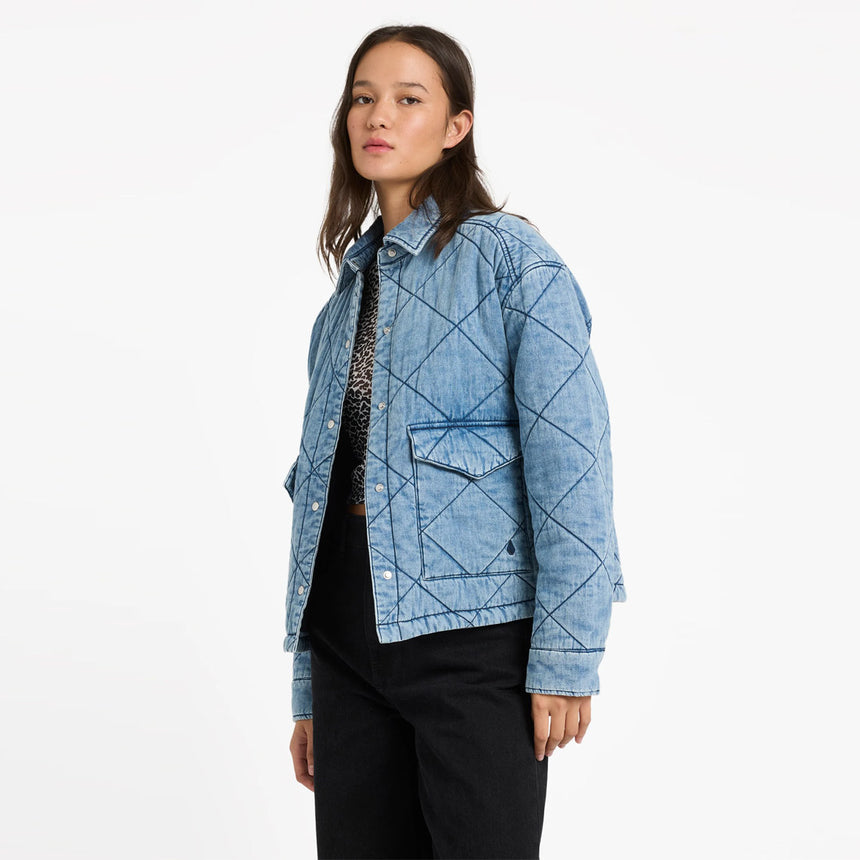 VOLCOM Women's OC Ramps Quilted Jacket - Worn Light Blue