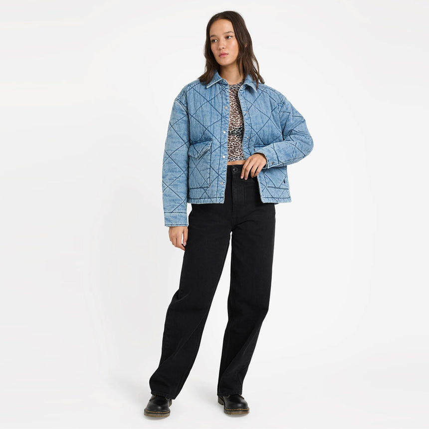VOLCOM Women's OC Ramps Quilted Jacket - Worn Light Blue