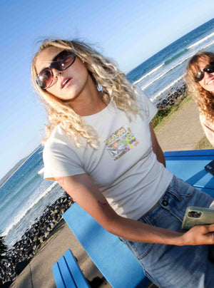 VOLCOM Women's Postered Tee - Off White
