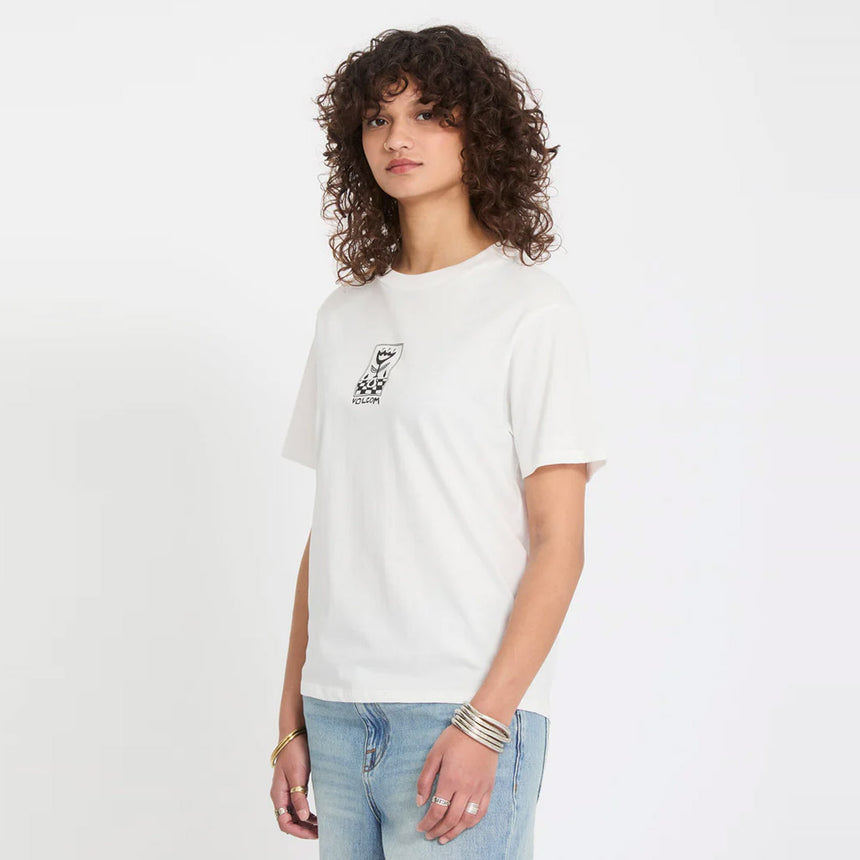 VOLCOM Women's Radical Daze Up Tee - Off White