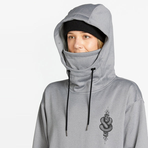 VOLCOM Women's Riding Hydro Pullover - Heather Grey