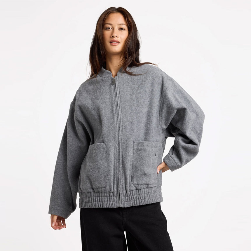 VOLCOM Women's She's Da Bomb Jacket - Heather Grey