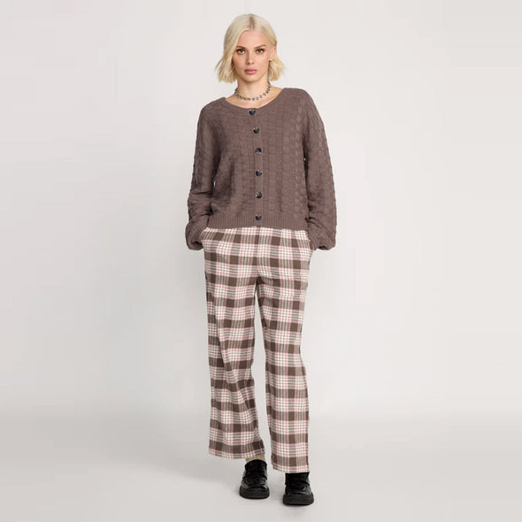 VOLCOM Women's Snug Lyfe Cardigan - Black Plum