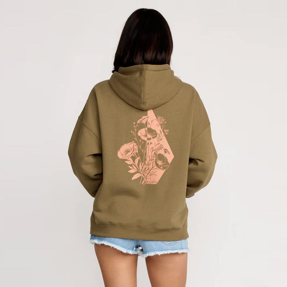 VOLCOM Women's Stone Art Up Hood - Olive