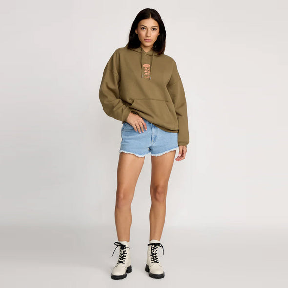VOLCOM Women's Stone Art Up Hood - Olive