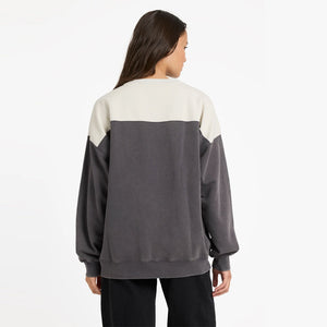 VOLCOM Women's Stone Block II Crew - Vintage Black