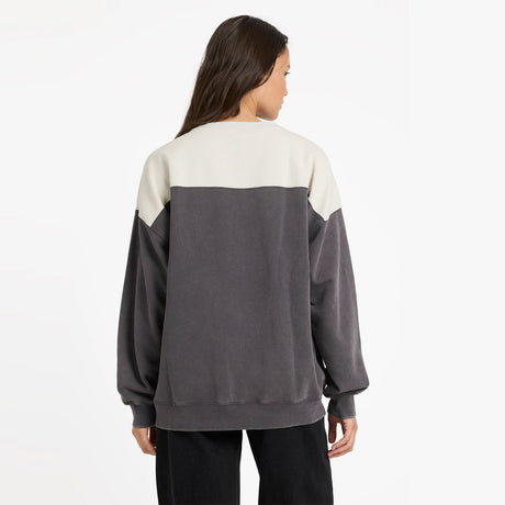 VOLCOM Women's Stone Block II Crew - Vintage Black
