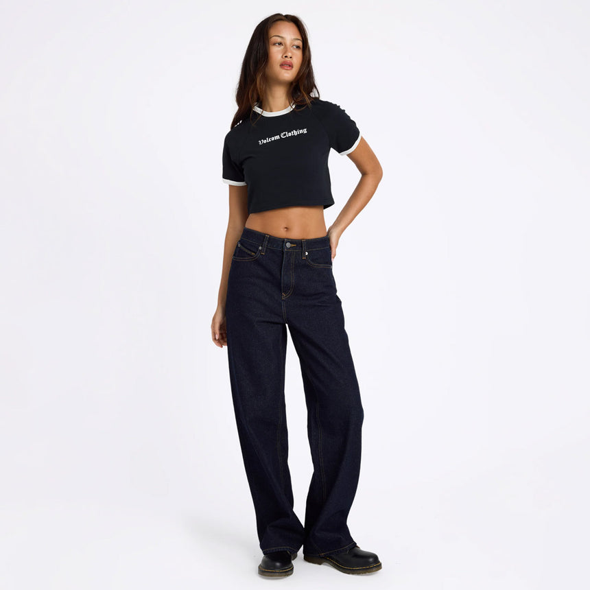 VOLCOM Women's Stoned Boyfriend Hirise Jean - Raw