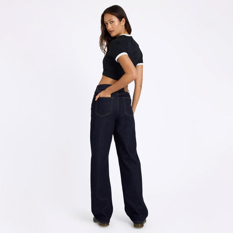 VOLCOM Women's Stoned Boyfriend Hirise Jean - Raw