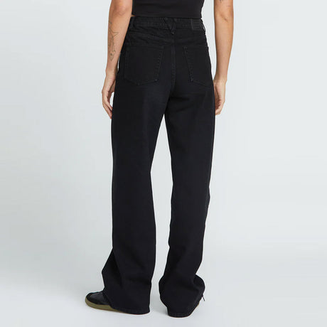 VOLCOM Women's Stoned Boyfriend Hirise Jean - Black