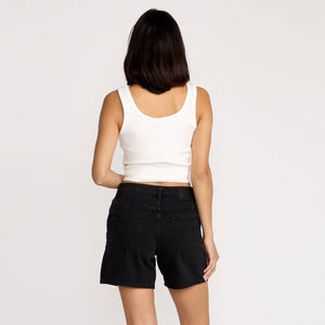 VOLCOM Women's Stoned Boyfriend Long Short - Black