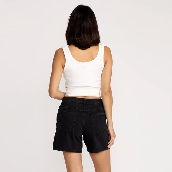 VOLCOM Women's Stoned Boyfriend Long Short - Black