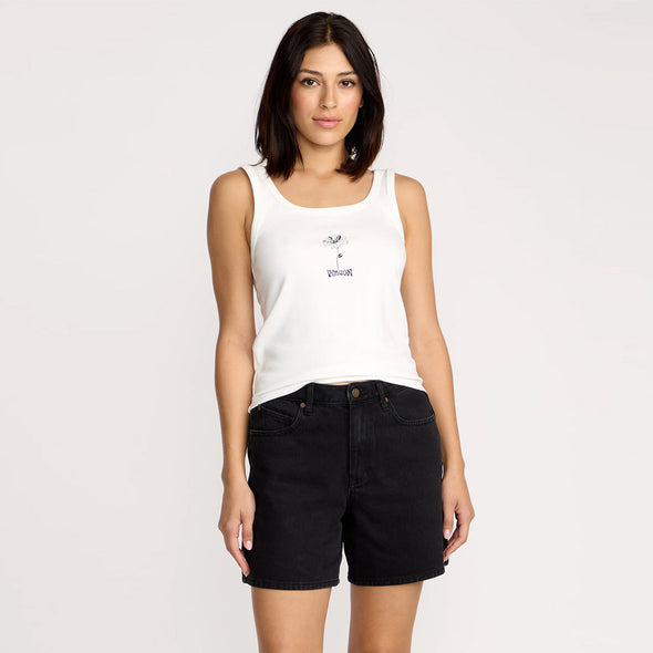 VOLCOM Women's Stoned Boyfriend Long Short - Black