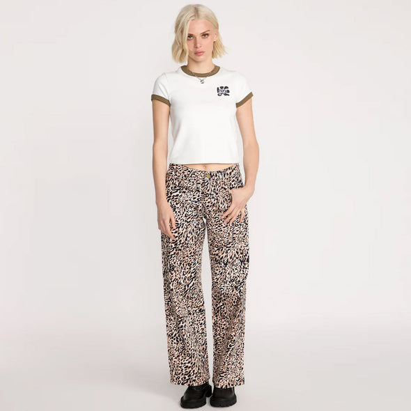 VOLCOM Women's Stoney Time Ringer Tee - Star White