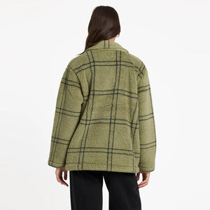 VOLCOM Women's Supa Sonical Shacket - Moss Stone