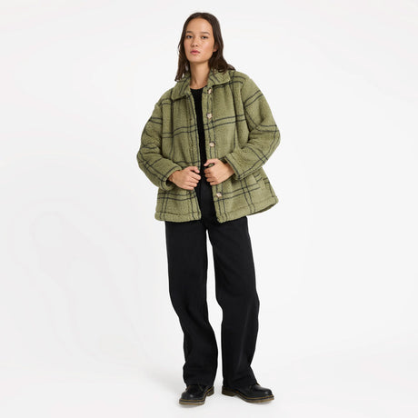 VOLCOM Women's Supa Sonical Shacket - Moss Stone