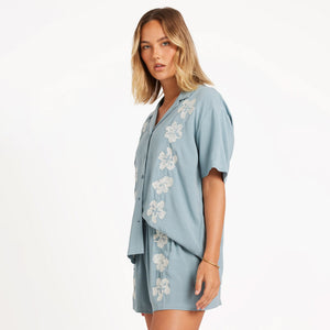 VOLCOM Women's Tropicali Shirt - Blue Sapphire