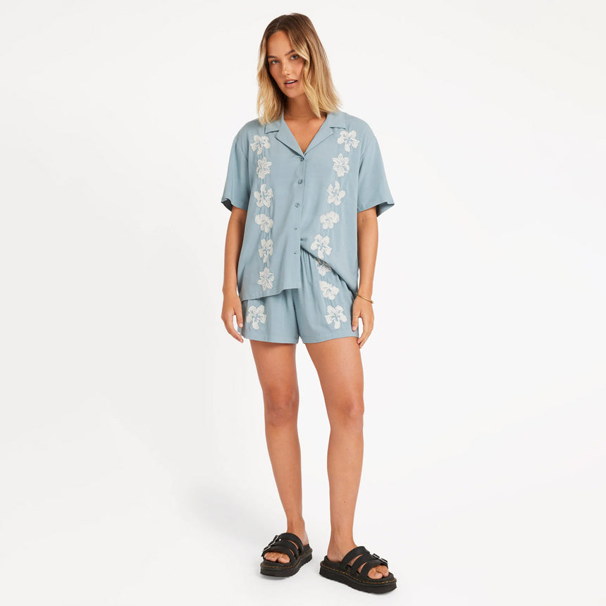 VOLCOM Women's Tropicali Shirt - Blue Sapphire