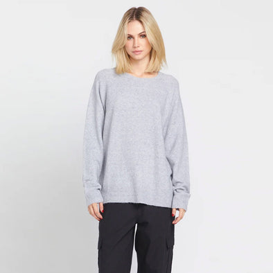 VOLCOM Women's Twinkle Teas Sweater - Light Grey