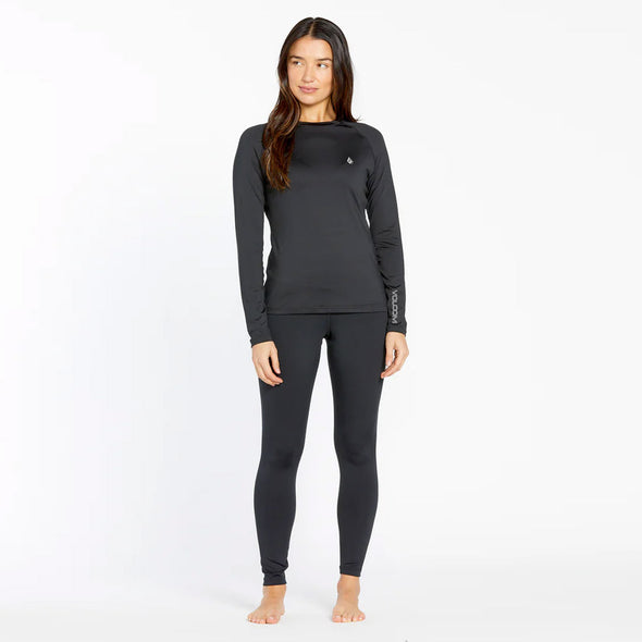 VOLCOM Women's V-Science Base Layer Crew - Black