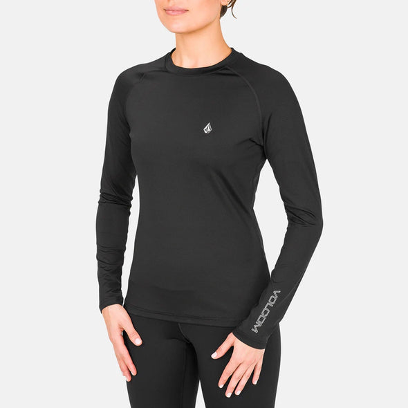 VOLCOM Women's V-Science Base Layer Crew - Black