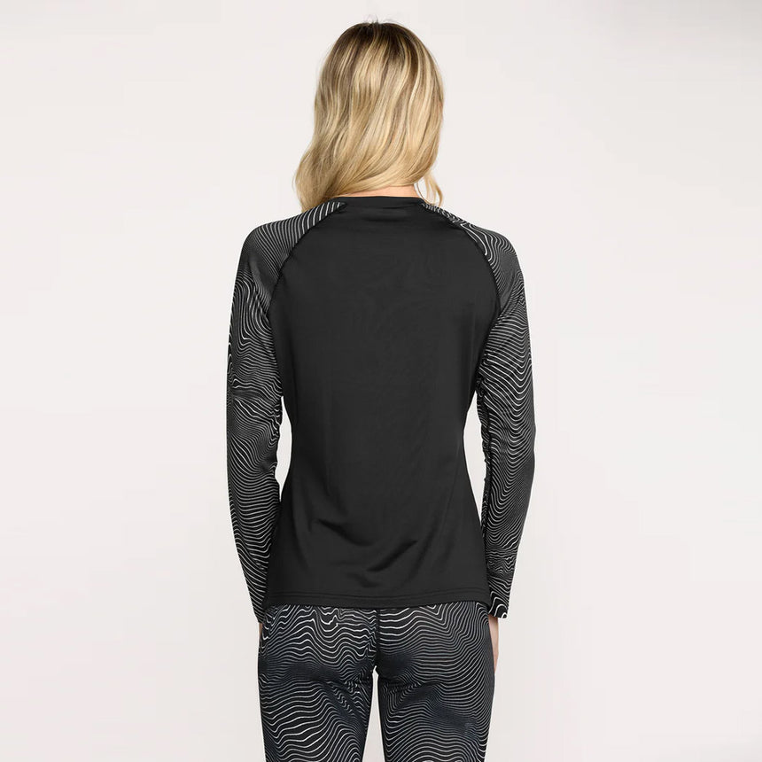 VOLCOM Women's V-Science Base Layer Crew - Black/White
