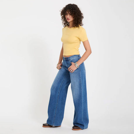 VOLCOM Women's Volcomstone Tight Crop - Sunburst