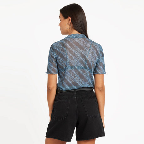 VOLCOM Women's Wicked Lightning Top - Blue Sapphire