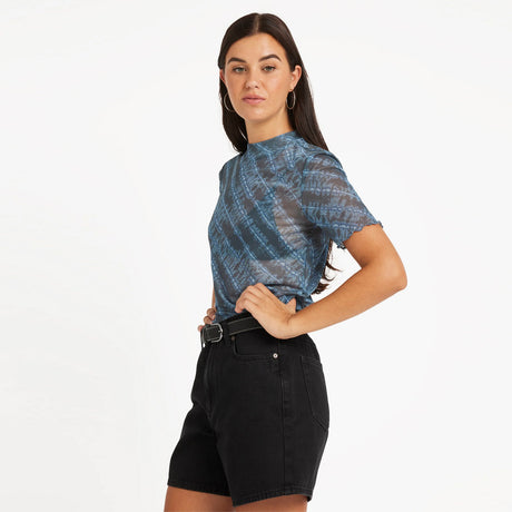 VOLCOM Women's Wicked Lightning Top - Blue Sapphire