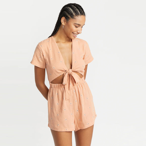 VOLCOM Women's With The Band Romper - Clay