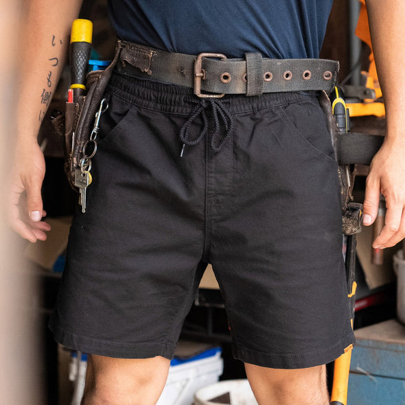 VOLCOM Workwear Caliper Elastic Waist Work Short 17" - Black