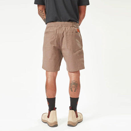 VOLCOM Workwear Caliper Elastic Waist Work Short 17" - Brindle