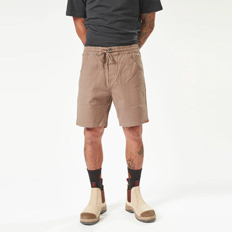 VOLCOM Workwear Caliper Elastic Waist Work Short 17" - Brindle