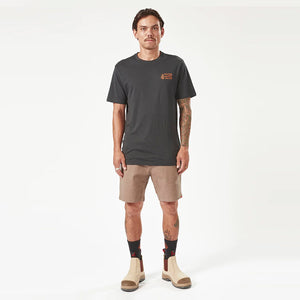VOLCOM Workwear Caliper Elastic Waist Work Short 17" - Brindle