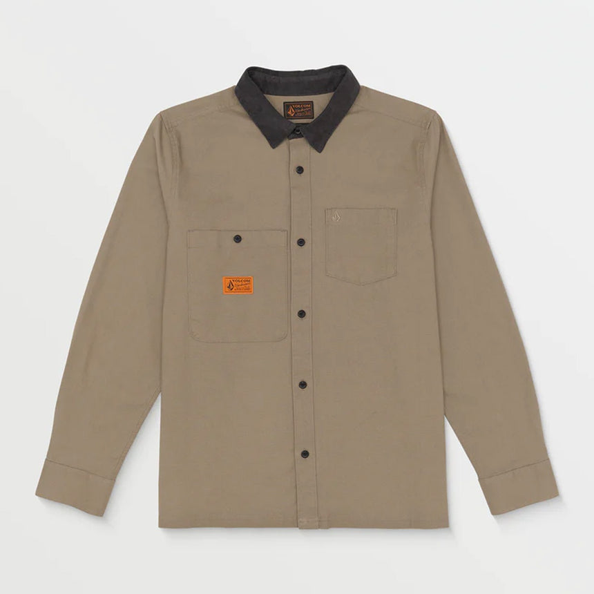 VOLCOM Workwear Debasser Long Sleeve Shirt - Teak