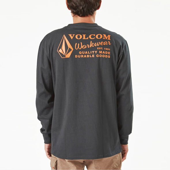 VOLCOM Workwear Long Sleeve Tee - Black