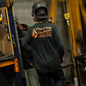 VOLCOM Workwear Long Sleeve Tee - Black